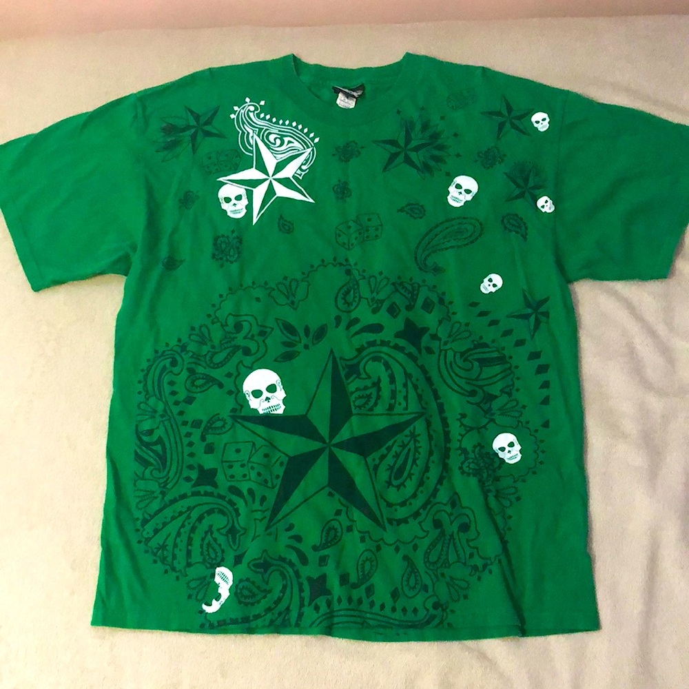 Hybridtees.com. X-Large. green,black,white